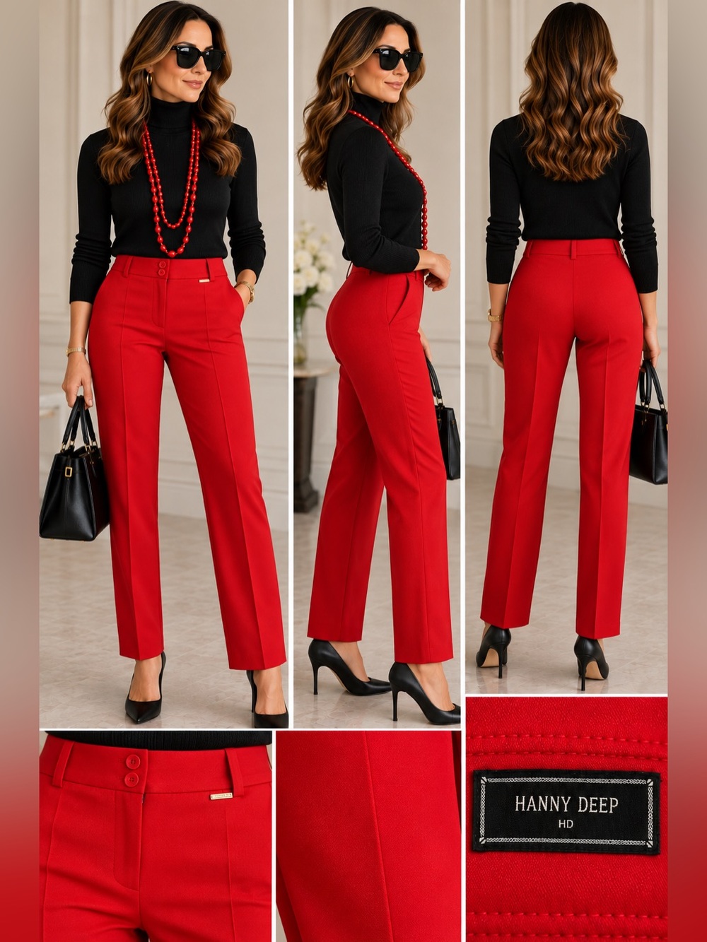 Red Tailored Pants